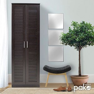 Παπουτσοθήκη-ντουλάπα SANTE pakoworld 21 ζεύγων χρώμα wenge 60x37x183εκ 123-000006