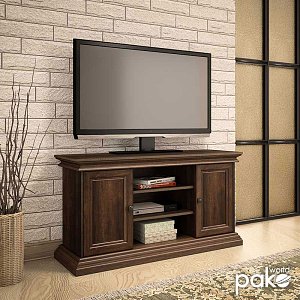Έπιπλο τηλεόρασης Mozart pakoworld χρώμα καρυδί 121x40x65εκ 123-000118