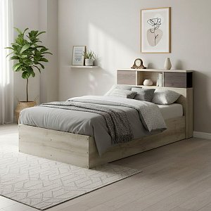 Κρεβάτι OLYMPUS pakoworld σε χρώμα castillo-toro 120x200εκ 123-000204