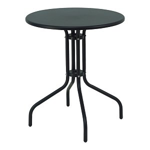 Τραπέζι Vergo pakoworld μαύρο μέταλλο Φ60x70εκ 130-000059