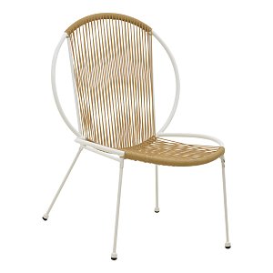 Καρέκλα Dapper pakoworld λευκό μέταλλο-pe φυσικό 64.5x71x92.5εκ 152-000043