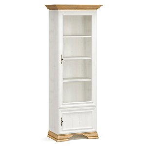 Βιτρίνα Jaden pakoworld golden oak-λευκό antique 70,5x43x197,5εκ 173-000029