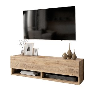 Έπιπλο τηλεόρασης επιτοίχιο Roscoe pakoworld oak 100x31,5x29,5εκ 176-000007