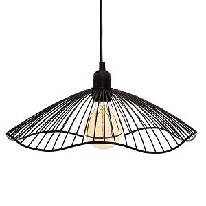 Φωτιστικό οροφής μονόφωτο Galt pakoworld Ε27 μαύρο Φ34x15.5εκ 199-000182