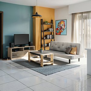 Φοιτητικό πακέτο επίπλων σαλονιού Ease pakoworld σετ 3τεμ 200-000895