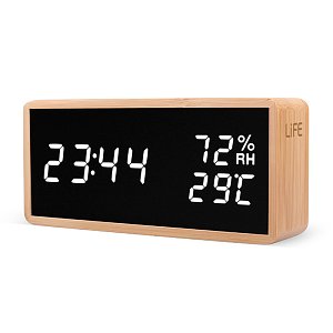 Life Noble Bamboo 221-0109 Ψηφιακό Θερμόμετρο Υγρόμετρο Μπαμπού