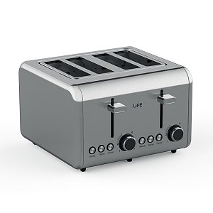 LIFE BREKKY Αυτόματη Φρυγανιέρα 4 Θέσεων 1500W 221-0423