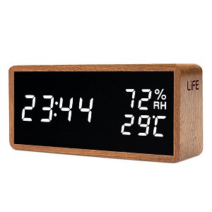 Life Noble Sapele 221-0455 Ψηφιακό Θερμόμετρο Υγρόμετρο Ξύλο