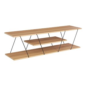 Έπιπλο τηλεόρασης Tars pakoworld sonoma-μαύρο 120x30x33εκ 225-000029