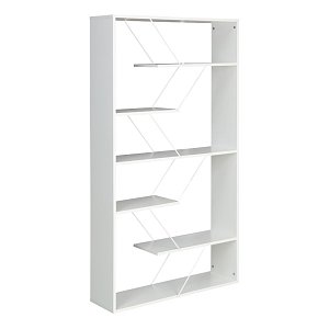 Βιβλιοθήκη Tars pakoworld λευκό 84x24x157εκ 225-000034