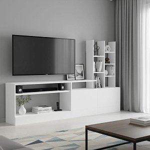 Σύνθετο σαλονιού Seruno pakoworld λευκό 170x25x100εκ 230-000067