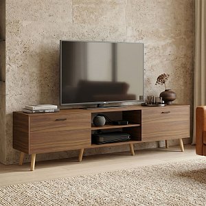 Έπιπλο τηλεόρασης Gorna pakoworld καρυδί 180x35x48.6εκ 230-000206