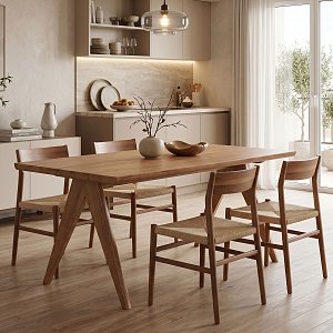 Τραπέζι Winslow pakoworld ξύλο rubberwood ανοικτό καρυδί 160x85x75εκ 247-000001