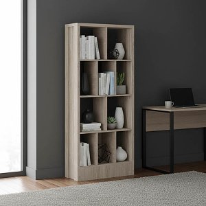 Βιβλιοθήκη Dividre pakoworld sonoma oak μελαμίνης 80x30x181εκ 249-000049