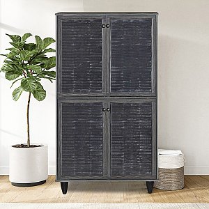 Παπουτσοθήκη-ντουλάπι Ronan pakoworld χρώμα wenge 70.5x35x122εκ 249-000018