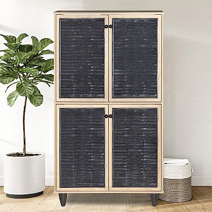 Παπουτσοθήκη-ντουλάπι Ronan pakoworld χρώμα φυσικό 70.5x35x122εκ 249-000017