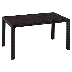 Τραπέζι Explore pakoworld με UV protection PP καφέ 150x90x73.5εκ 253-000029