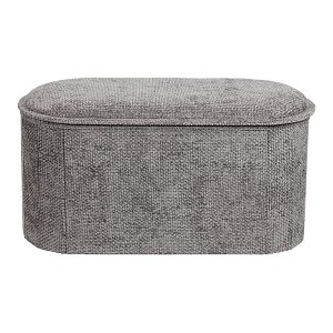 Σκαμπό-μπαούλο Trebia pakoworld γκρι ύφασμα 76x38x38εκ 257-000051