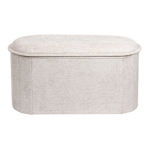 Σκαμπό-μπαούλο Trebia pakoworld κρεμ ύφασμα 76x38x38εκ 257-000052