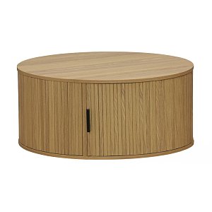 Τραπέζι σαλονιού Scandi pakoworld MDF σε φυσική απόχρωση Φ80x35.5εκ 260-000009