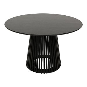 Τραπέζι Domonic pakoworld mdf σε μαύρη απόχρωση Φ120x75εκ 260-000036
