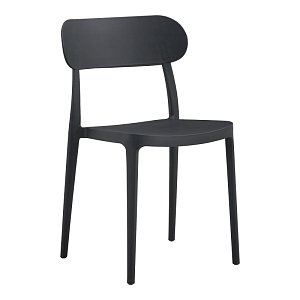 Καρέκλα Amvroan στοιβαζόμενη pakoworld με UV protection ανθρακί pp 51x49x79.5εκ 262-000034
