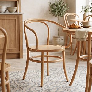 Πολυθρόνα Verfie pakoworld φυσικό ξύλο οξιάς 55x50x83εκ 263-000029