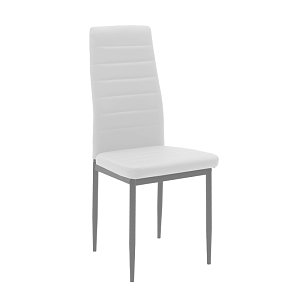 Καρέκλα Parker pakoworld μέταλλο-PU λευκό-ανθρακί πόδι 42x48x98εκ 4τμχ 270-000001