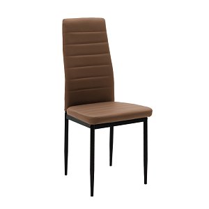 Καρέκλα Parker pakoworld PU καφέ-μαύρο πόδι 42x48x98εκ 4τμχ 270-000003
