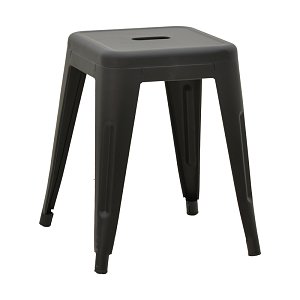 Σκαμπό Utopia pakoworld μέταλλο μαύρο ματ 30x30x45εκ 270-000019
