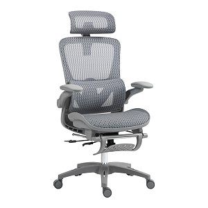 Καρέκλα γραφείου εργασίας Zenyk pakoworld mesh σε grey απόχρωση 63x70x126εκ 275-000018