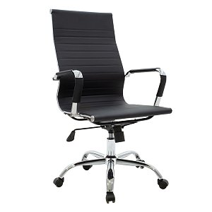 Καρέκλα γραφείου διευθυντή Valter pakoworld μαύρο pu 55.5x58x108εκ 277-000001