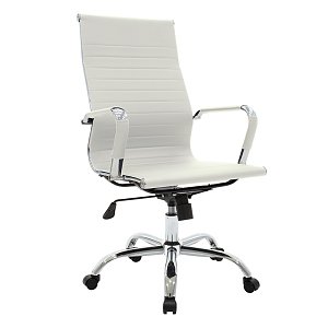 Καρέκλα γραφείου διευθυντή Valter pakoworld λευκό pu 55.5x58x108εκ 277-000002