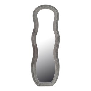 Καθρέπτης Glinde Inart βελούδο σε γκρι απόχρωση 50x3.3x150εκ 295-000025