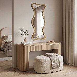 Καθρέπτης Boulen Inart μέταλλο σε χρυσή απόχρωση 51x2x126εκ 295-000028