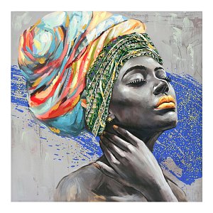 Πίνακας σε καμβά Africana 3D Inart 100x3x100εκ 296-000047