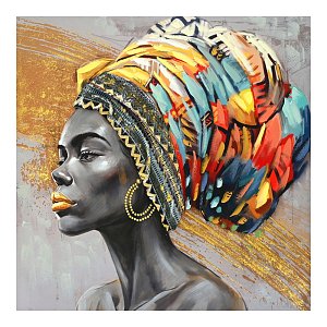 Πίνακας σε καμβά Africana I 3D Inart 100x3x100εκ 296-000048