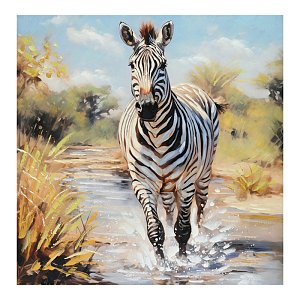 Πίνακας σε καμβά Zebrero Inart 100x3x100εκ 296-000050