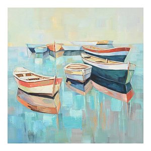 Πίνακας σε καμβά Boatty Ι Inart 100x3x100εκ 296-000062