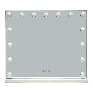 Καθρέπτης Led Hollywood pakoworld μέταλλο λευκό 60x12x52.3εκ 298-000050