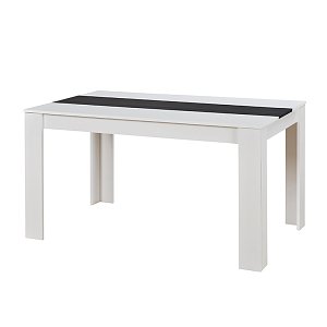 ΤΡΑΠΕΖΙ DOMUS WHITE/BLACK-GREY WOOD 135x80.5x74.5 ΦΦ4 11006549
