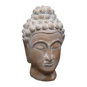 Επιτραπέζιο διακοσμητικό βούδας Rolia Inart γκρι terracotta 16x16x28εκ 312-000014