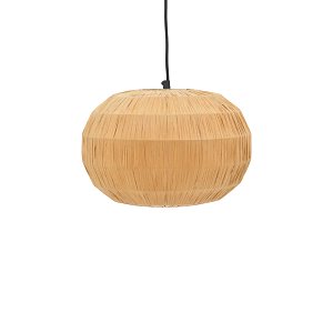 Φωτιστικό οροφής Ozelia Inart καφέ press papier-μέταλλο Φ33x122εκ 317-000013