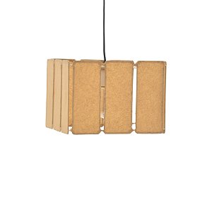Φωτιστικό οροφής Boxfo Inart καφέ press papier-μέταλλο 32x32x123εκ 317-000014