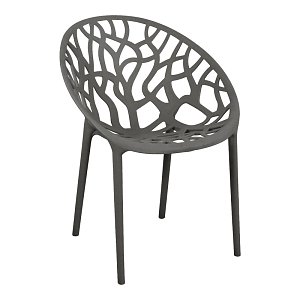 Πολυθρόνα Daren pakoworld pp σε ανθρακί απόχρωση 59x60x79,5εκ 326-000029