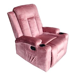 Πολυθρόνα relax Gessel pakoworld βελούδο σάπιο μήλο 80x90x98εκ 331-000007