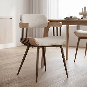 Πολυθρόνα Cameo pakoworld μέταλλο μπρονζέ-white-wash ξύλο-μπέζ ύφασμα 53x49.5x75.5εκ 332-000027
