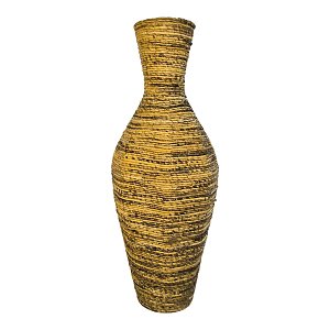 Διακοσμητικό βάζο Lerpon Inart banana rope σε φυσική απόχρωση Φ40x100εκ 343-000097