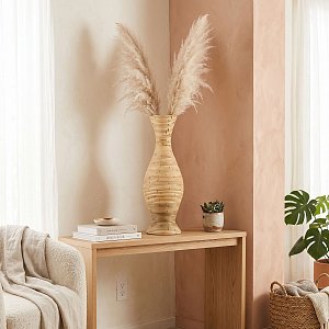 Βάζο Virnia Inart pe rattan σε φυσική απόχρωση Φ40x70εκ 343-000108