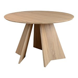 Τραπέζι Bibble pakoworld MDF σε φυσική απόχρωση Φ120x76εκ 357-000009